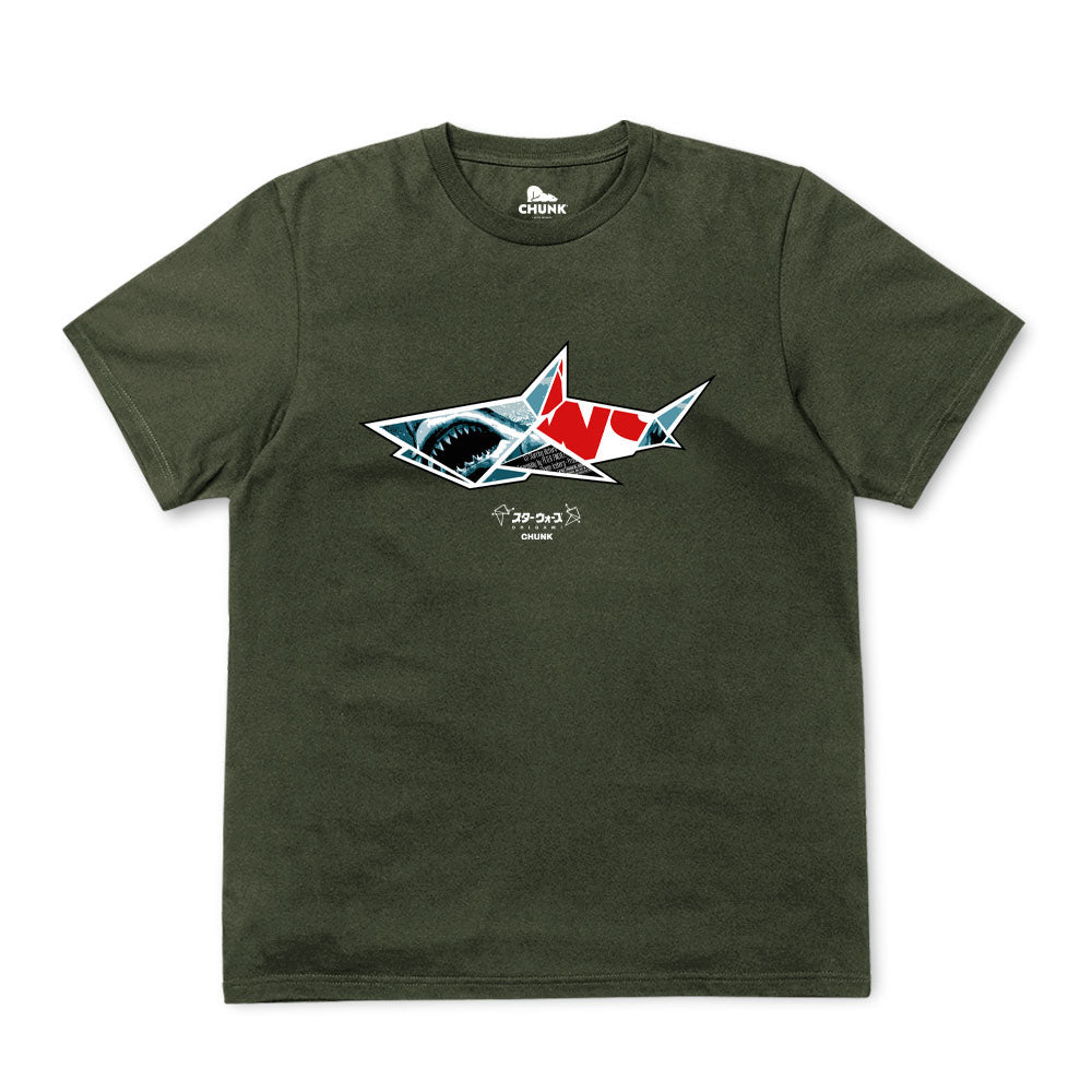 Origami Shark Forest Green T-Shirt