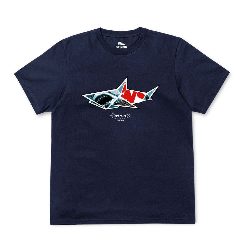 Origami Shark French Navy T-Shirt