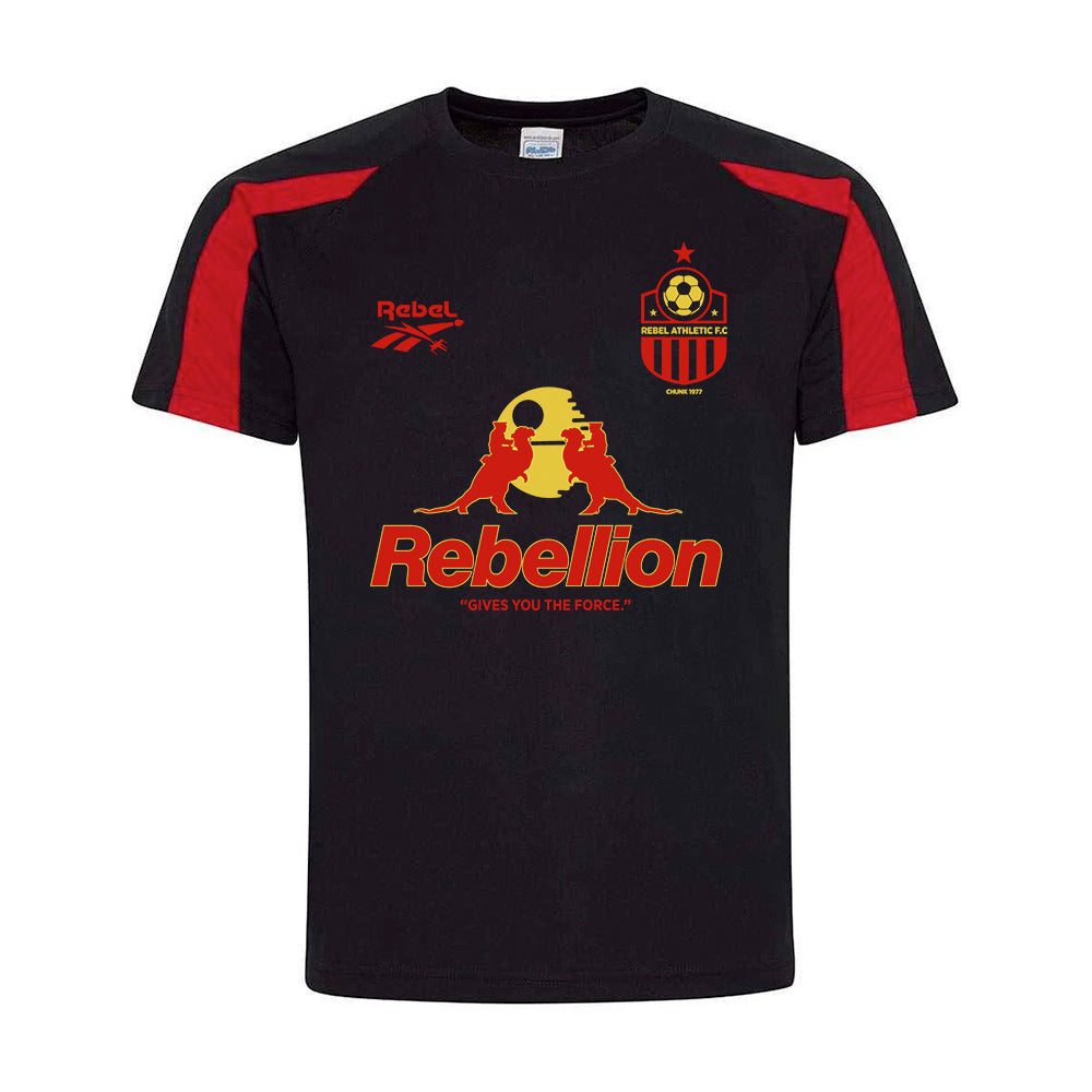 Rebellion Black Football Tee