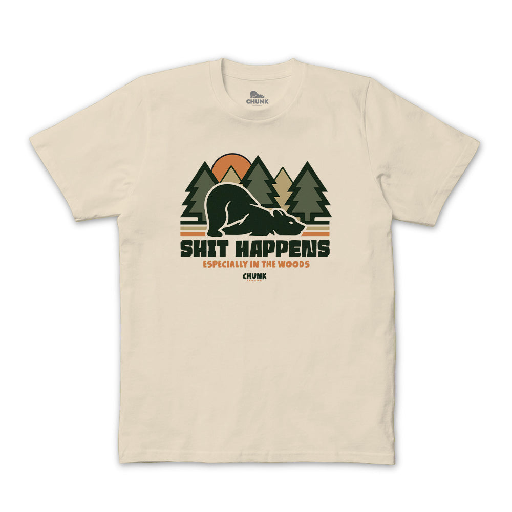 Shit Happens Light Beige T-Shirt